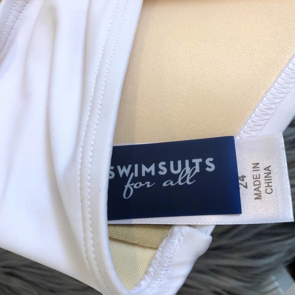 nwt swimsuits for all white bikini bathing suit size 24 - Picture 4 of 7